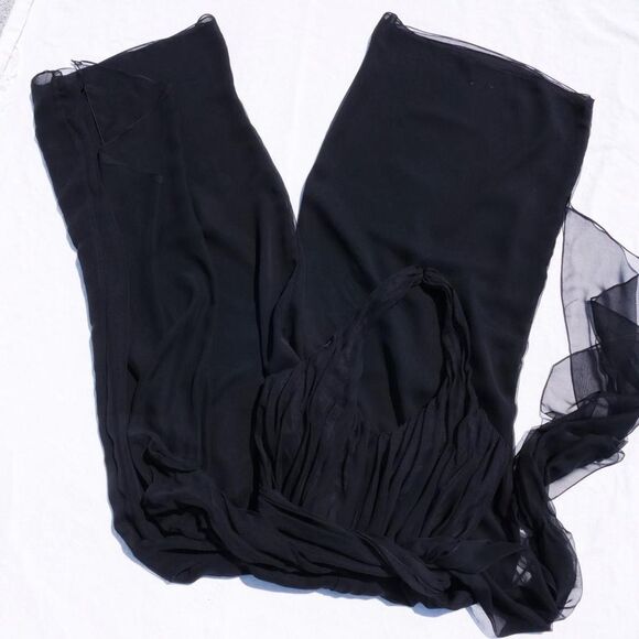 80s/90s Carol Mignon Boutique‎ black halter jumpsuit - Picture 4 of 8